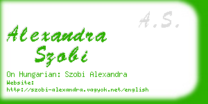 alexandra szobi business card